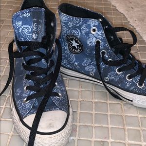 Converse limited edition blue paisley design